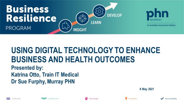 ‘Using Digital Technology to Enhance Business and Health Outcomes’ Webinar – Murray PHN Business Resilience Program – 6 May 2021