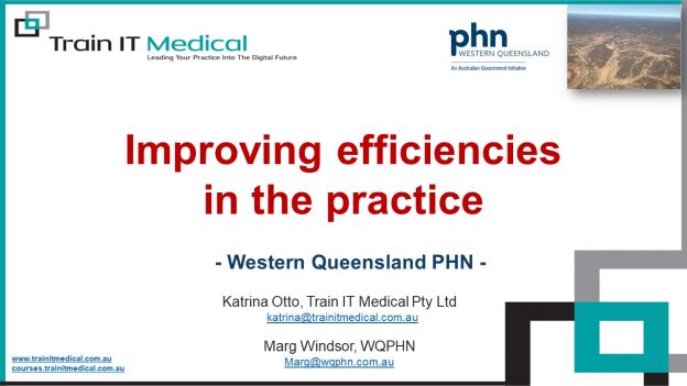 WQPHN Webinar: ‘Improving Efficiencies in the Practice’ – 3 August 2021